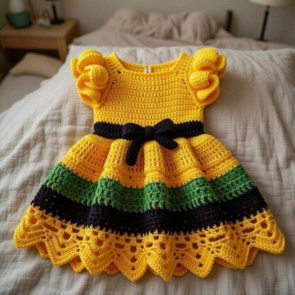 Crochet Baby Dress Pattern PDF + Video | Easy Lacy Baby Dress