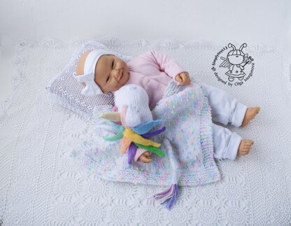 Unicorn Toy Baby Lace Blanket