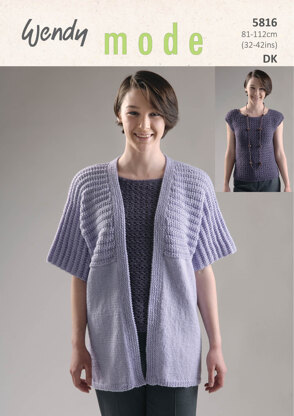 Cardigans and Boxy Top in Wendy Mode DK - 5816