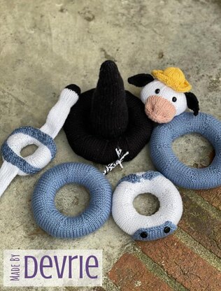 Cow Farmer Stacking Ring Toy