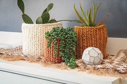 Herringbone Crochet Basket