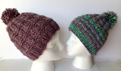 Two Last Minute Knit Hats