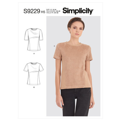 Simplicity Misses' Knit Tee Shirt S9229 - Sewing Pattern