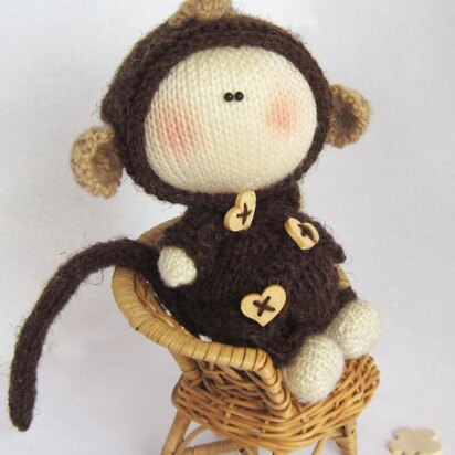 Pebble doll  Monkey