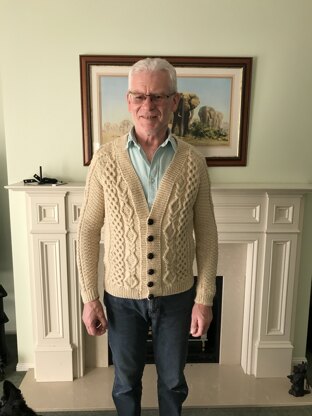 Hubby's Cable Cardi