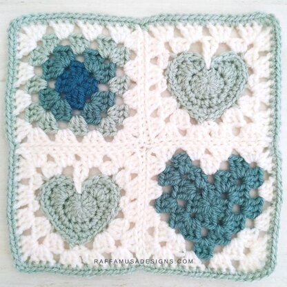 Hearts & Love Granny Square