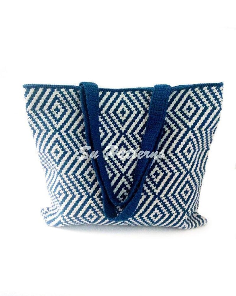 Summer rose discount navy diamond tote