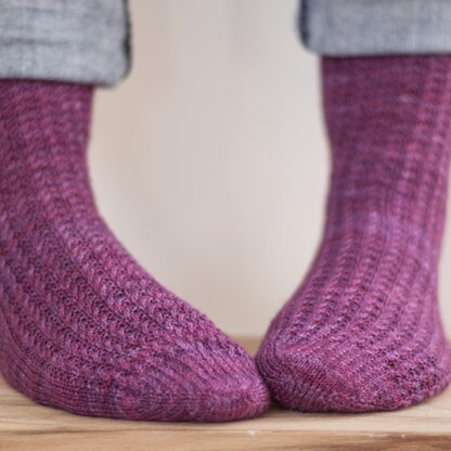 Licorice Twist Toe-Up Socks