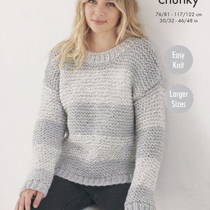 Sweater and Cardigan Knitted in King Cole Timeless Super Chunky and Timeless Classic Super Chunky - 5667 - Downloadable PDF