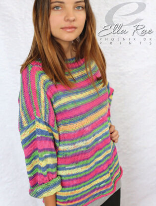 Wallis Sweater in Ella Rae Phoenix DK Prints - ER21-03