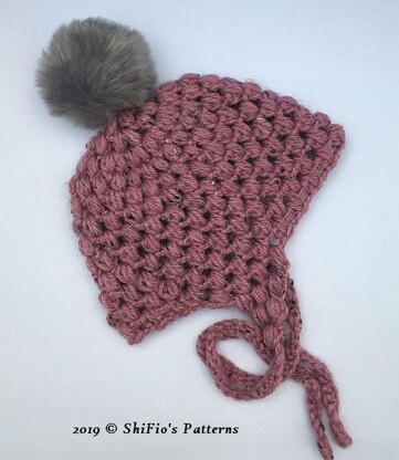 Crochet Pattern Baby, Childs Loopy Stitch Hat,  Helmet, 5 sizes   #405