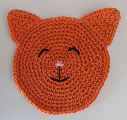 Crochet cat coasters Crochet pattern by Off the Wool Creations