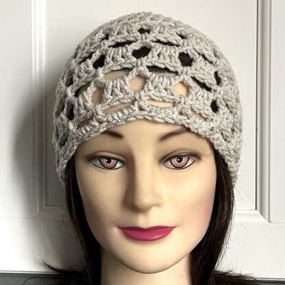 Lacy Diamond Mesh Beanie