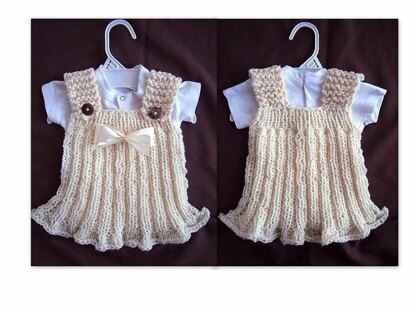 672 - knit girls dress, newborn to 6 yrs,