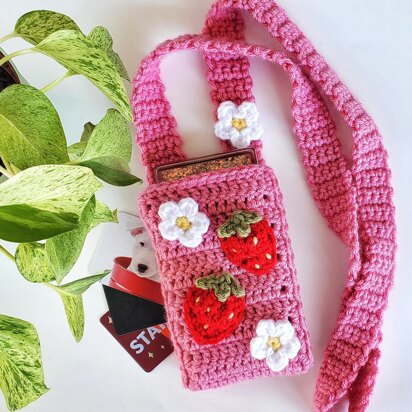 Strawberry Crossbody Phone Bag