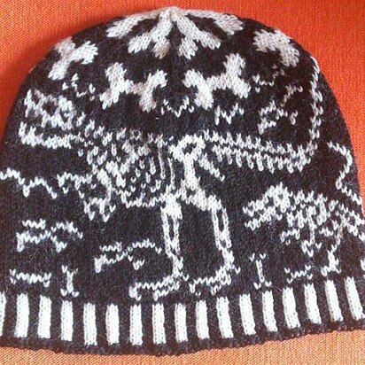 T-Rex beanie - knitting pattern