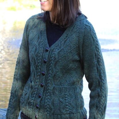 Jen Hagan Design Adcock Aran Cardigan PDF