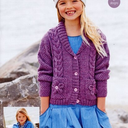 Girls Cardigans in Stylecraft Life DK - 9194 - knitting pattern