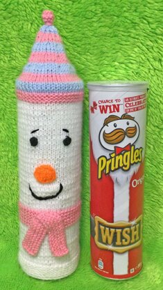 Christmas Snowman Quick Knit Pringle Cover