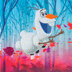 Crystal Art Floating Olaf, 18x18cm Card Diamond Painting Kit