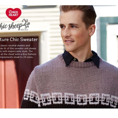 Structure Chic Sweater in Red Heart Chic Sheep by Marly Bird - LW6127 - Downloadable PDF