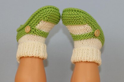 Baby One Button Sock and Slipper Booties