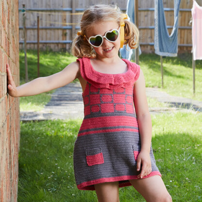 Cilla Crochet Dress - Free Crochet Pattern in Paintbox Yarns Baby DK