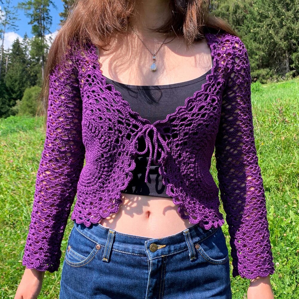 トップス FRONT WAVE CROCHET LIKE KNIT CARDIGAN how to crochet a mesh cardigan/top | in-depth tutorial - YouTube