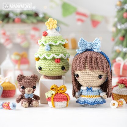 7-in-1 nutcracker crochet pattern Christmas decor amigurumi tutorial rocking horse DIY ornament Christmas tree digital PDF file by AradiyaToys (Olka Novytska)