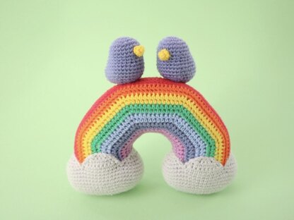 Rainbow and Lovebirds Amigurumi