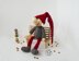 Elf Christmas doll knitted flat