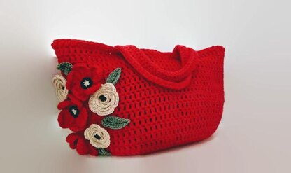 Flower Tote Crcochet Bag