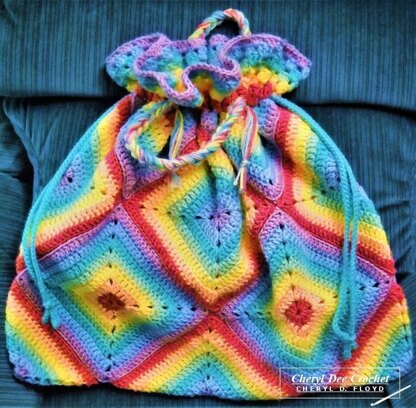 Rainbow Granny Tote