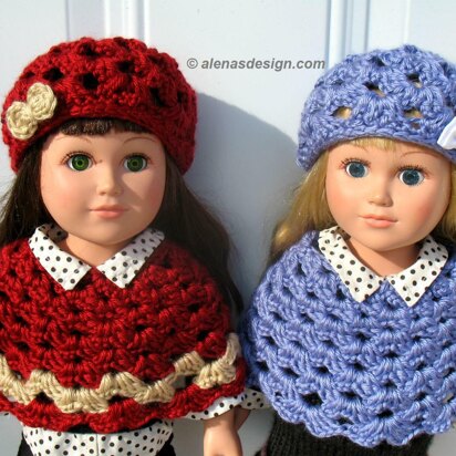 Doll Lace Hat and Poncho