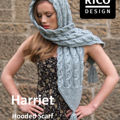 Harriet Hooded Scarf in Rico Essentials Alpaca Blend Chunky - Downloadable PDF