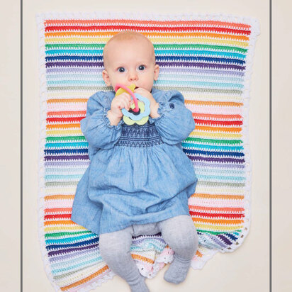 "Baby Blanket" - Free Blanket Crochet Pattern in Paintbox Yarns Cotton DK