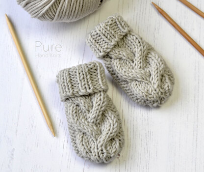 Nysa Baby Mitts in MillaMia Naturally Soft Merino Aran