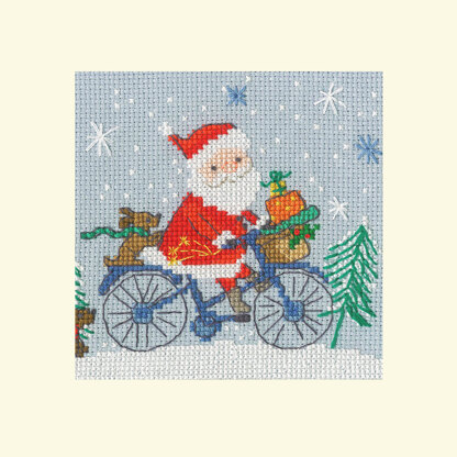 Bothy Threads Delivery By Bike Cross Stitch Kit - 10 x 10cm 