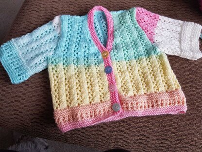 Rainbow colour summer cardigan