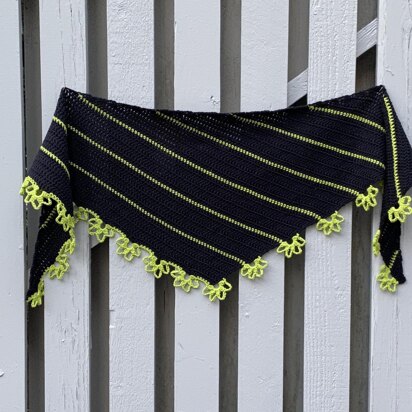 Flower Stripe Shawl