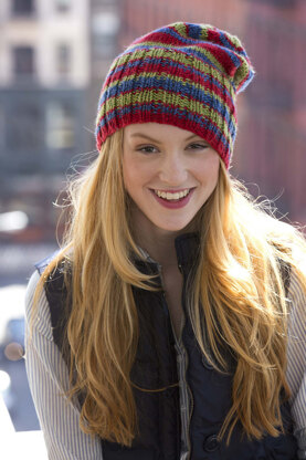 Positively Red Hook Hat in Lion Brand Heartland - L20690