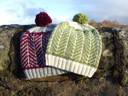 Fair Isle Herringbone Hat