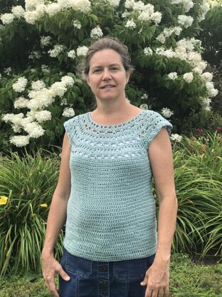 Camden Summer Sweater Top Crochet pattern by Angela Plunkett | LoveCrafts