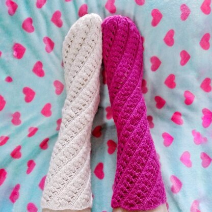 Magic Spiral Lace Socks