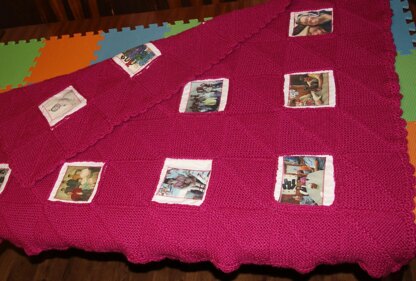 Mitered Square Photo Blanket