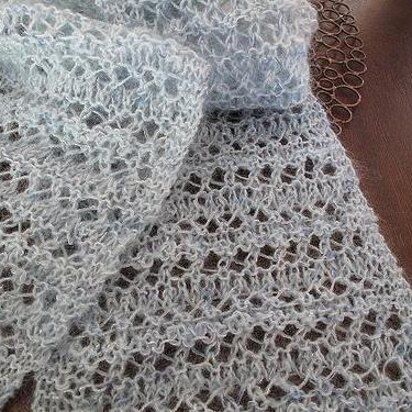 Iridessa Reversible Lace Scarf and Wrap - knitting pattern