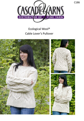 Cascade Yarns C186 Cable Lover's Pullover (Free)