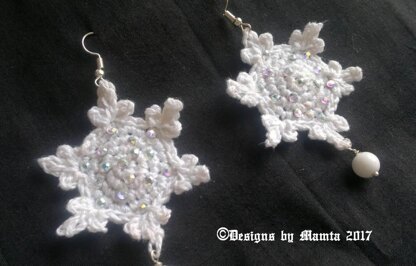 Thank You Snowflakes Crochet Earrings Pattern