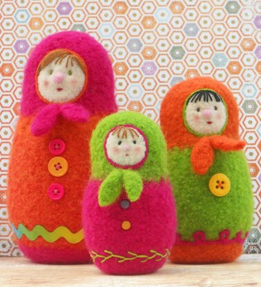 Felted Woolly Matroyshka Dolls