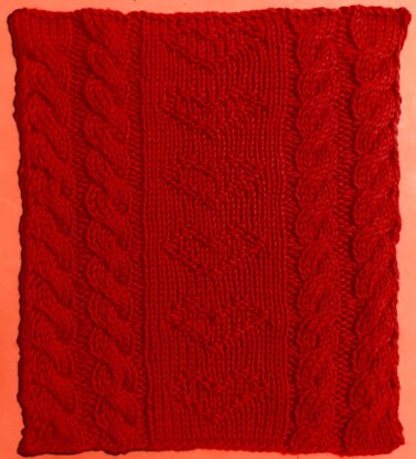 Hearts Aligned Knit Square